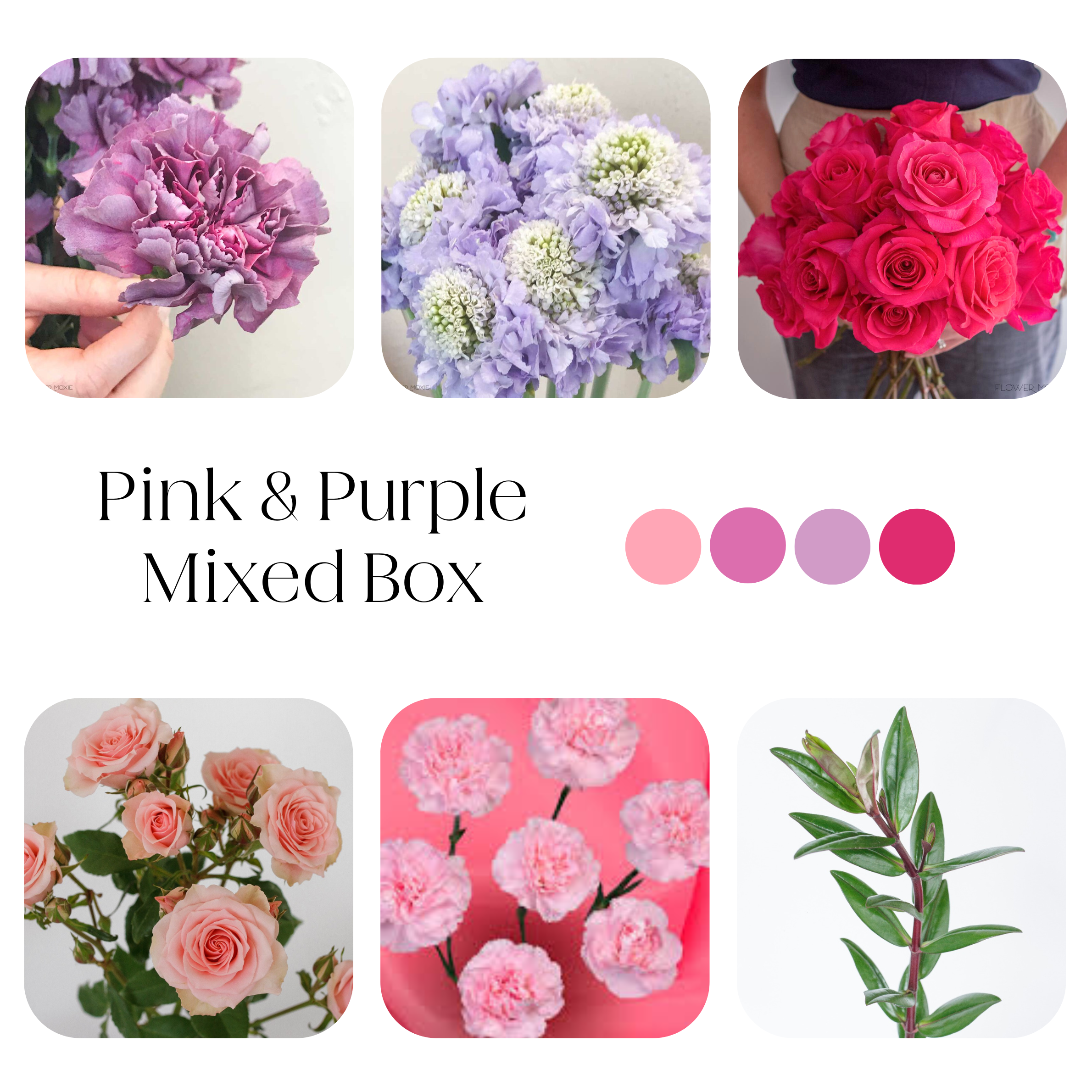pink and purple diy flower box