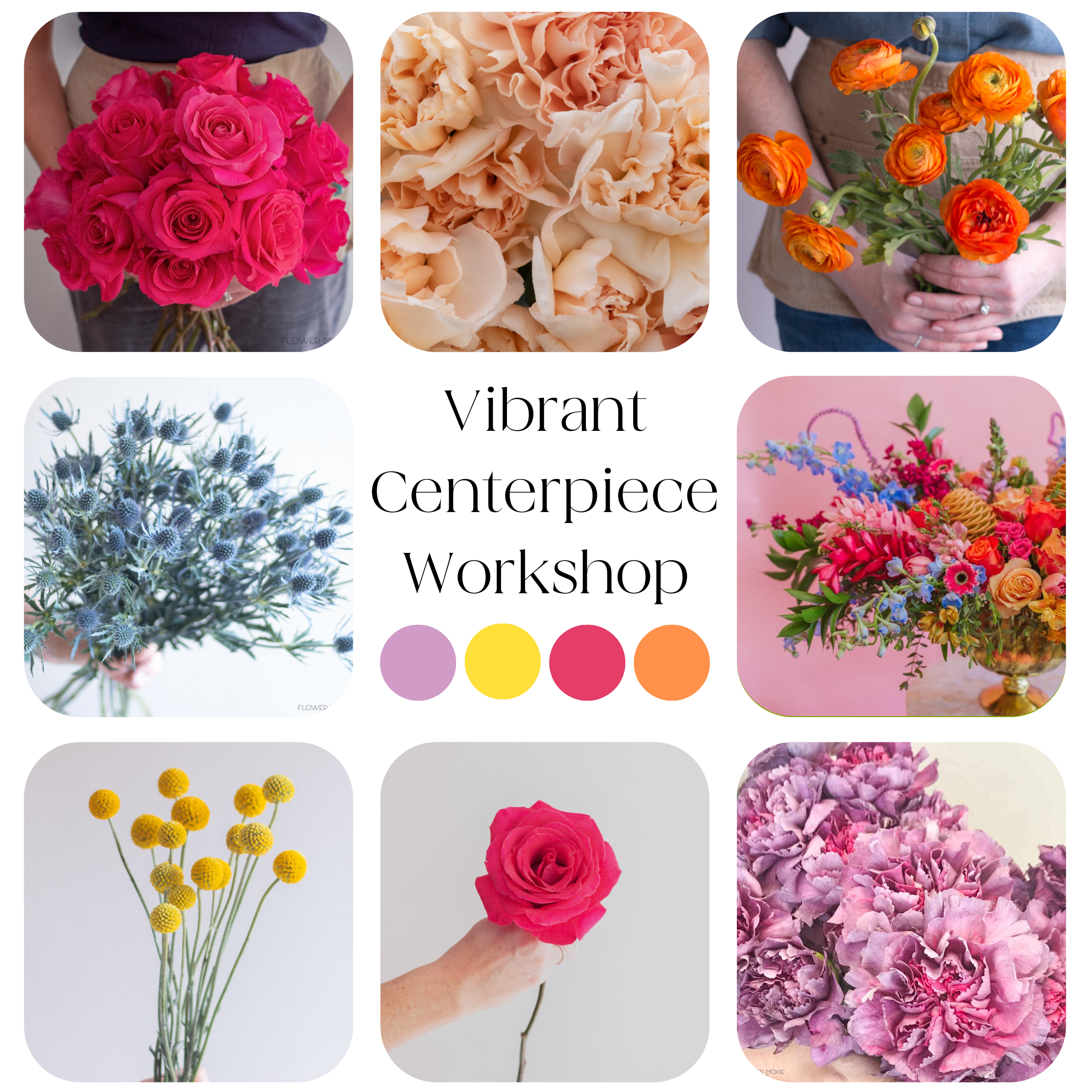 vibrant flowers diy centerpiece workshop kit