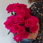 bulk dark pink roses